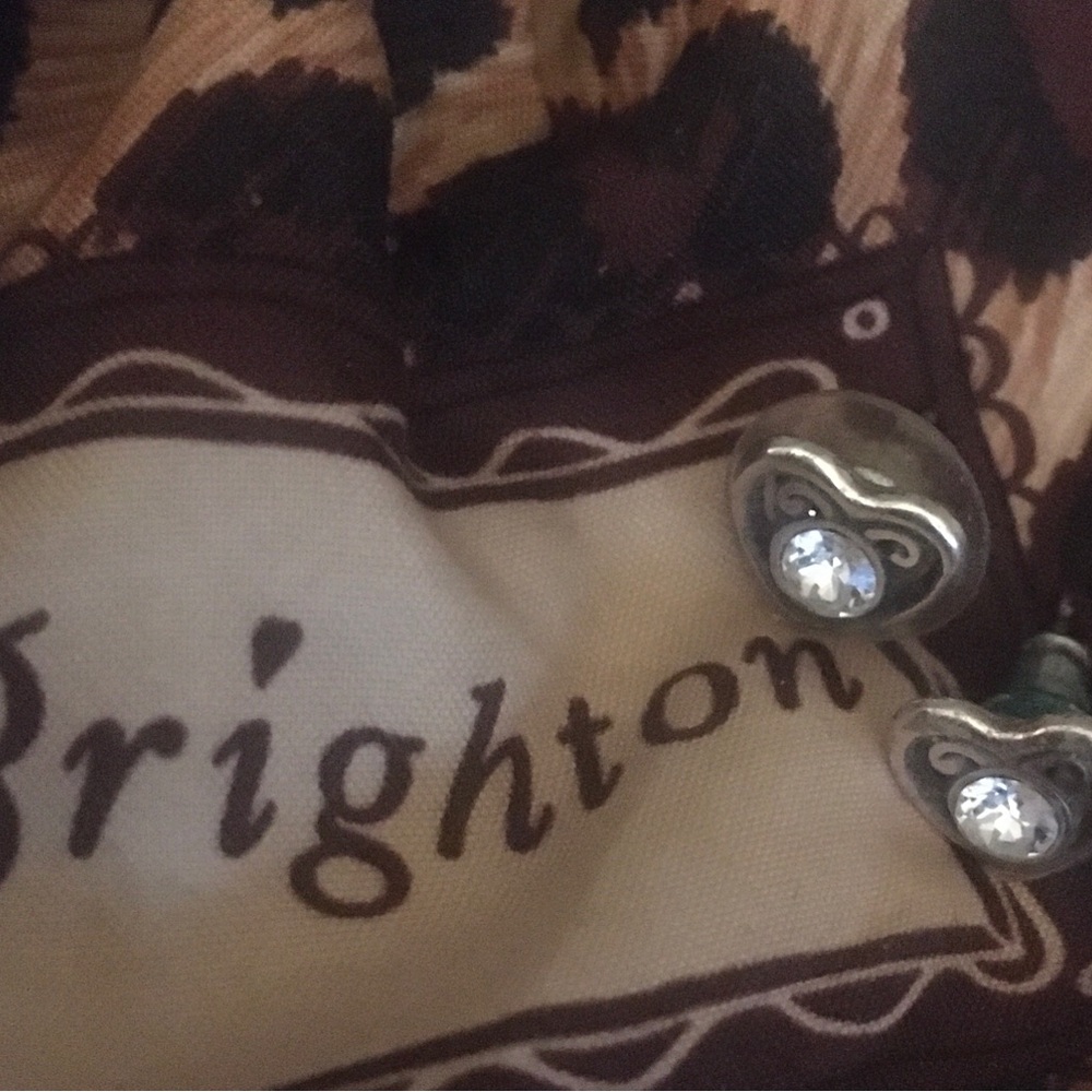 Brighton Silver Heart Stud Earrings